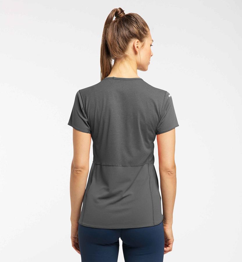 Haglöfs Womens L.I.M Crown T-Shirt Black New Zealand 39026NLRP